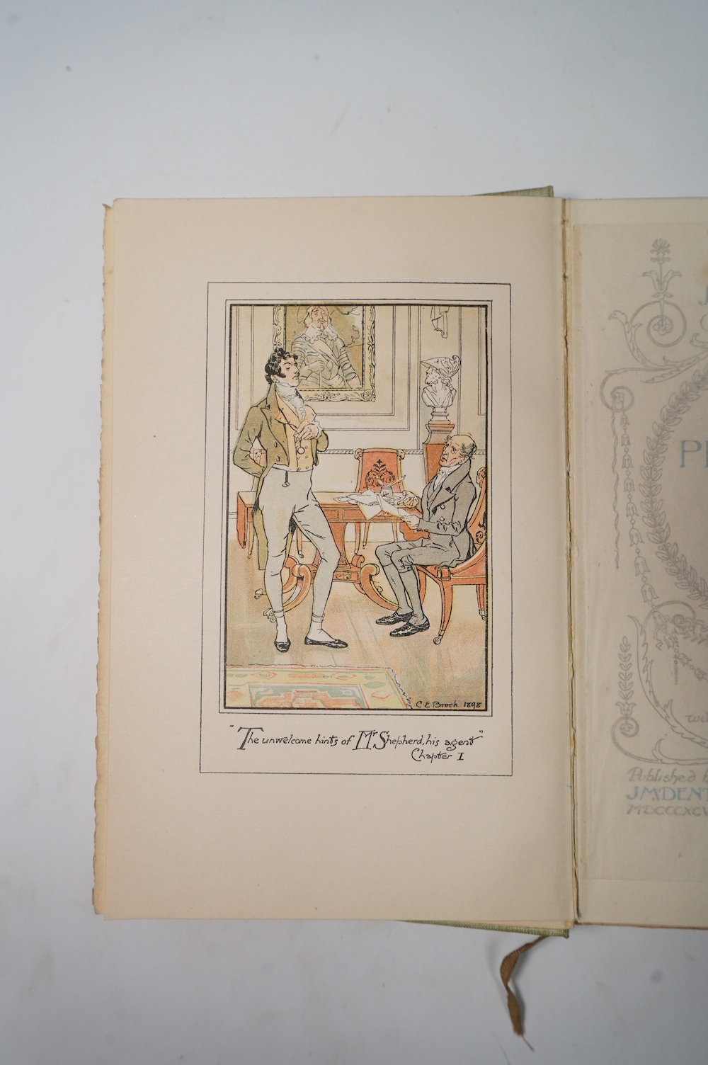 Austen, Jane - The Novels - 10 vols., edited by R. Brimley Johnson, illustrations by C.L and H.M Brock, 8vo, publisher's pictorial cloth gilt, J.M. Dent, London, 1898-1907